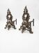 Pair of Louis XV style bronze andirons