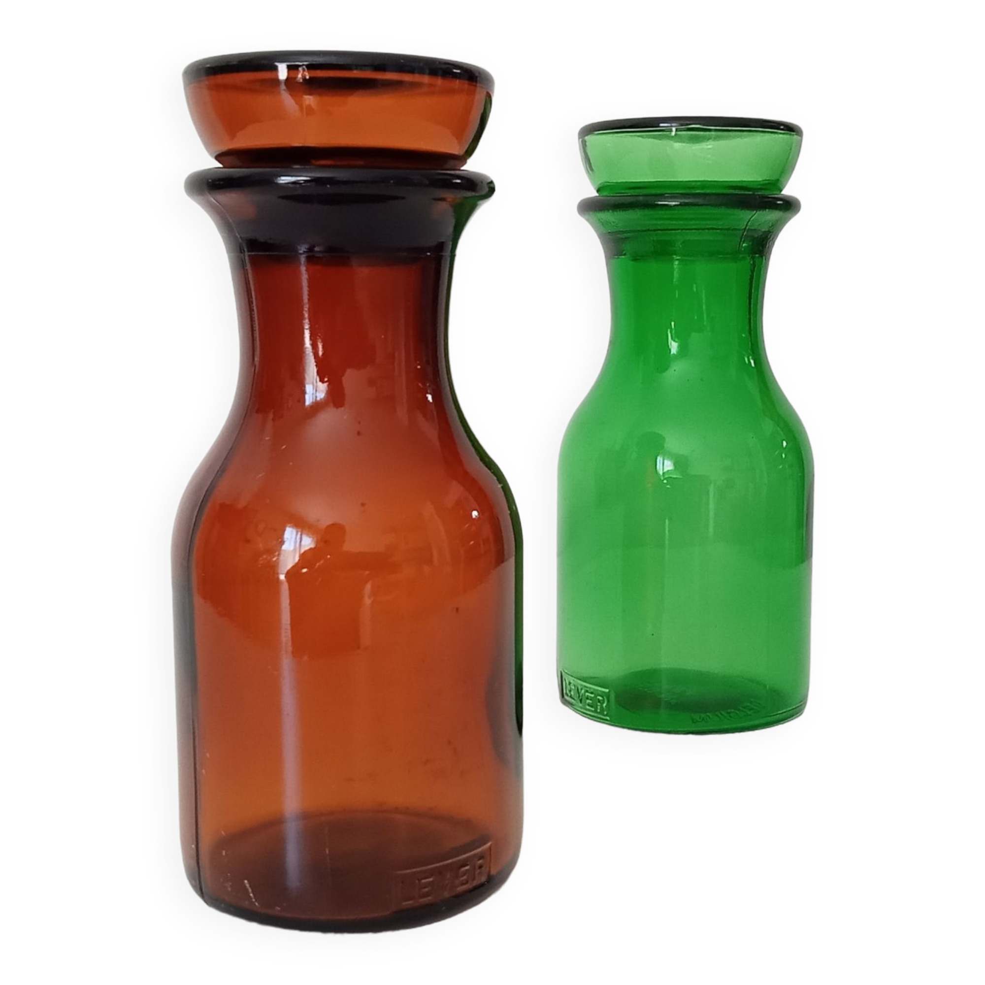 Set of 2 vintage jars Level 70s/80s