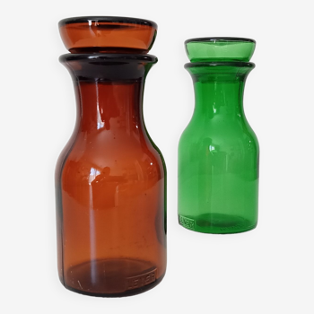 Set of 2 vintage jars Level 70s/80s