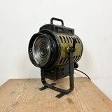 Vintage black theatre spotlight table lamp, 1960s