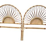 60s rattan headboard