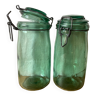 Set of 2 old L'ideale jars, 1940s