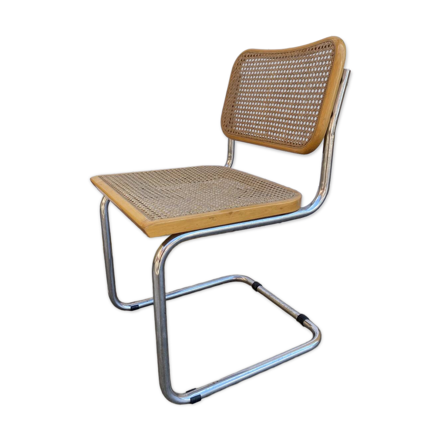 Chaise modèle B32 en cannage et acier chromé Marcel Breuer, ca 1970