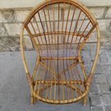 Large rattan armchair