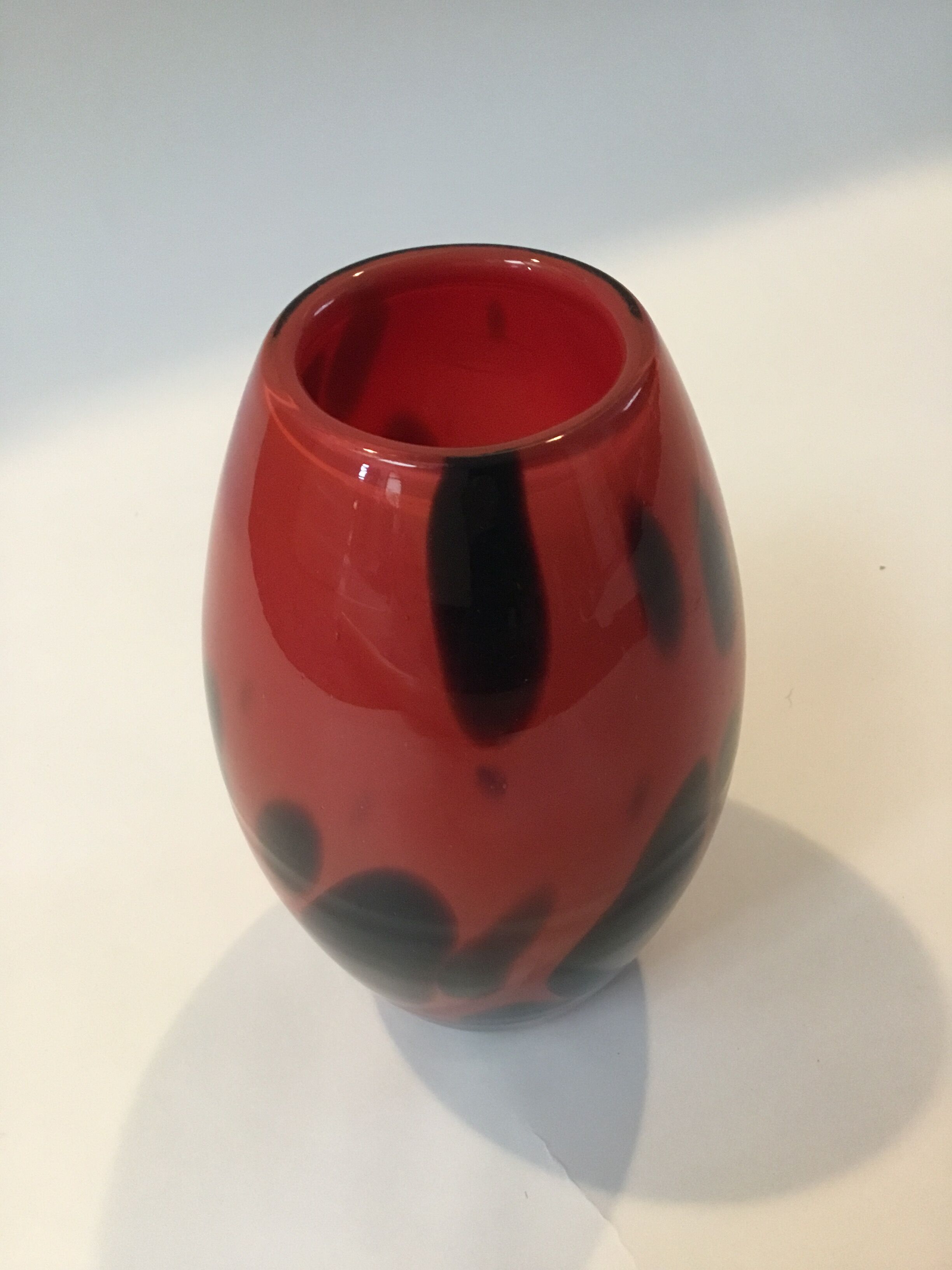Vase cristal de Paris rouge