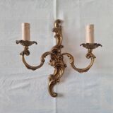 Pair of Louis XV style bronze candlesticks, Raphael model