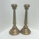 Pair antique bronze candlesticks