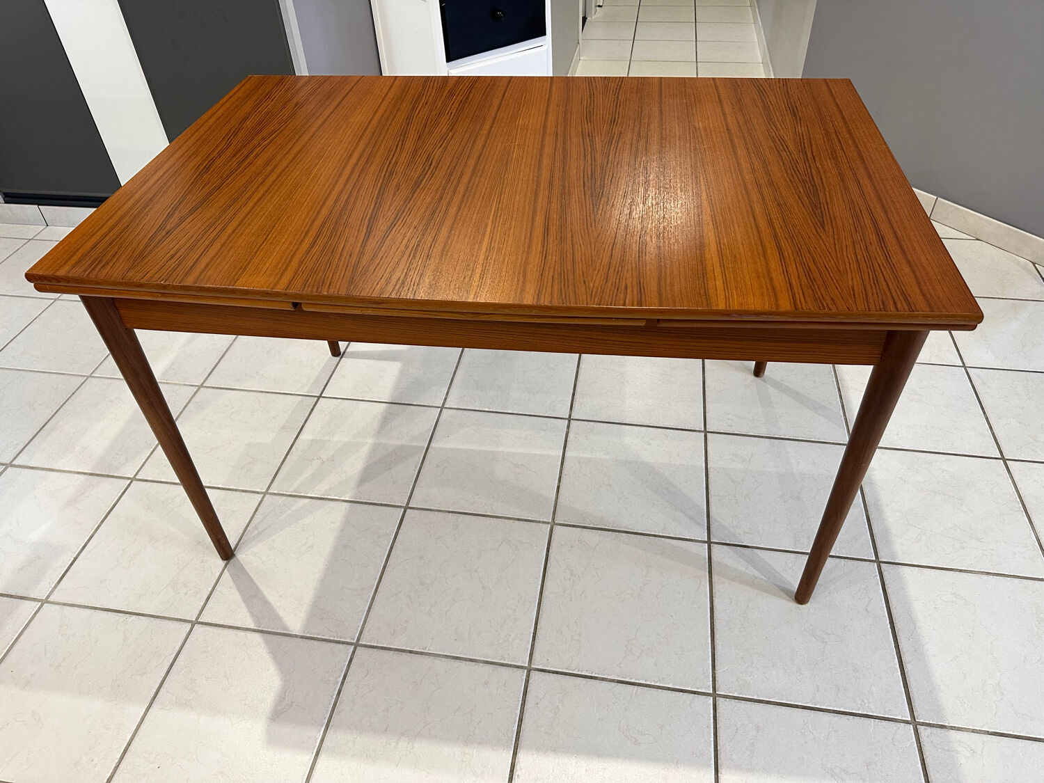 Vintage 1970s extendable Scandinavian teak table
