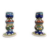 Pair of handmade ceramic candlesticks