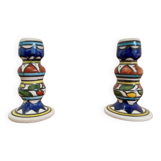 Pair of handmade ceramic candlesticks