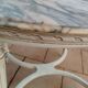 Table basse ancienne style louis xvi avec plateau marbre