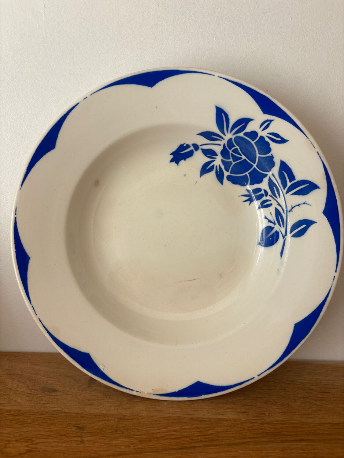 Set of 2 antique deep plates Digoin Sarreguemines Corsica