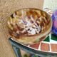 Set of Marmorean glass cups from Soisy Glassworks on school