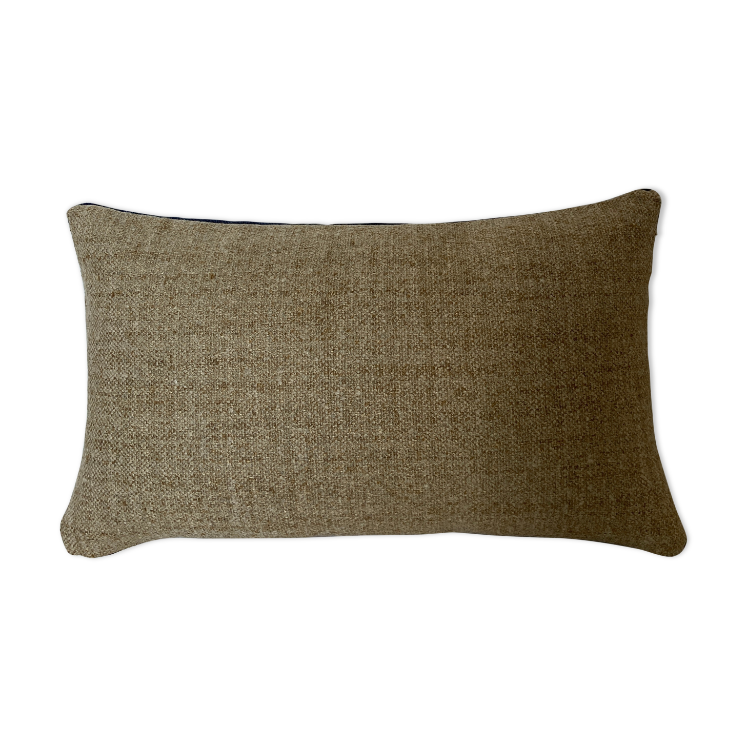 Double-sided beige navy blue cushion