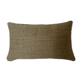 Double-sided beige navy blue cushion