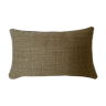 Coussin bi face beige bleu marine