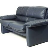 2-seater Leather Sofa Lugano by Erpo Int., Design 1985