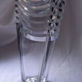 Carved crystal vase art deco style
