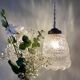 Vintage globe pendant in molded glass