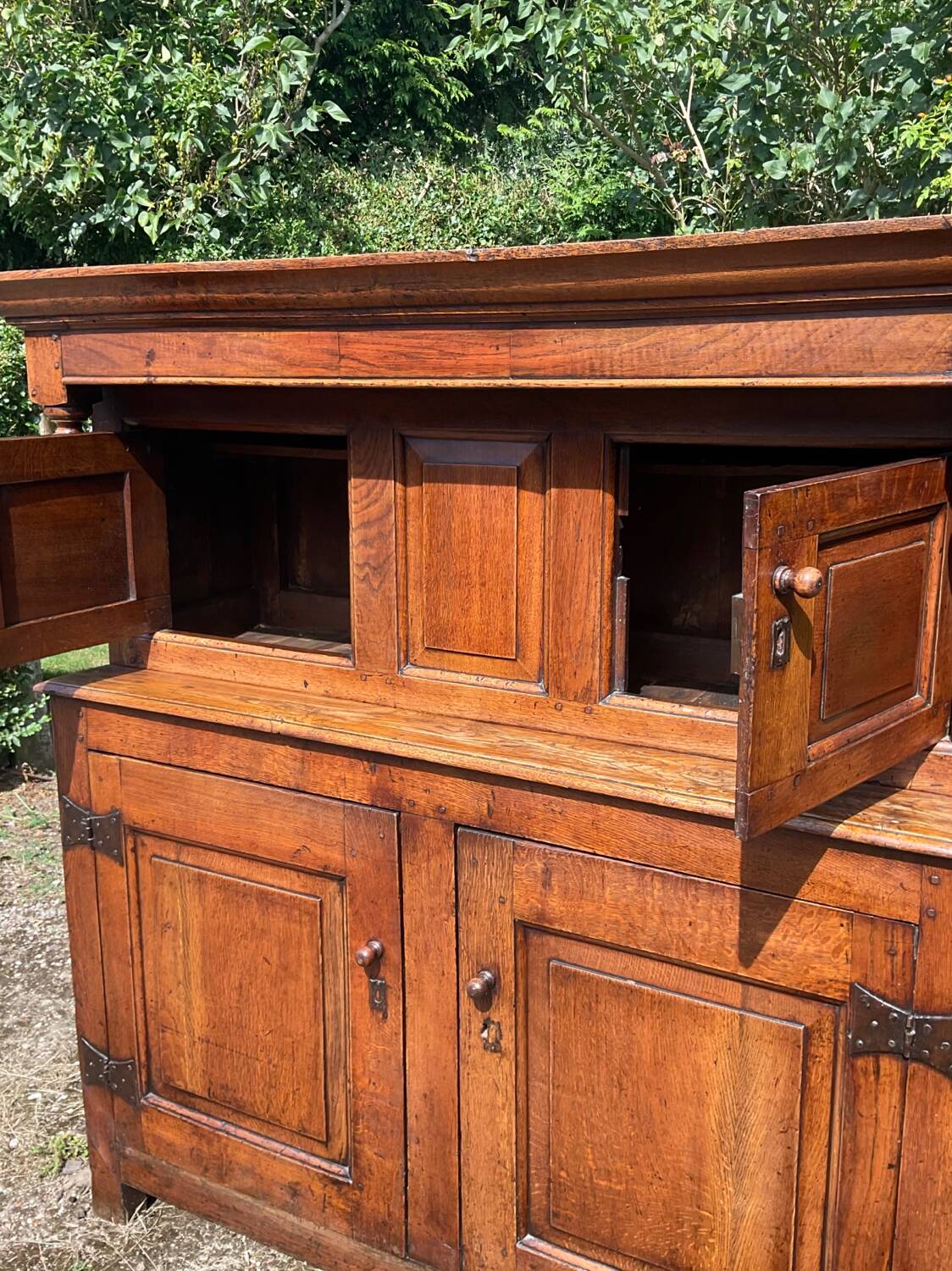 Old 18th century 2-part solid oak dresser