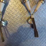 Paire d'appliques en laiton Lunel