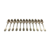 12 teaspoons with vermeil fillets