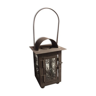 Lanterne vitrée métal année 85