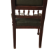 6 English style mahogany chairs covered with imitation green leather.