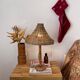 Lampe de table en osier de rotin de style vintage
