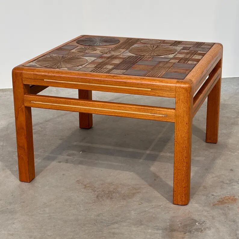 Poulsen Coffee Table for Haslev Møbelsnedkeri in Ceramic Tiles, Denmark, 1960s