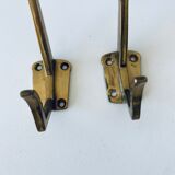 Pair of vintage brass hooks