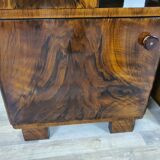 Pair of Art Decò bedside tables in mahogany