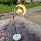 60s White Metal Lamp