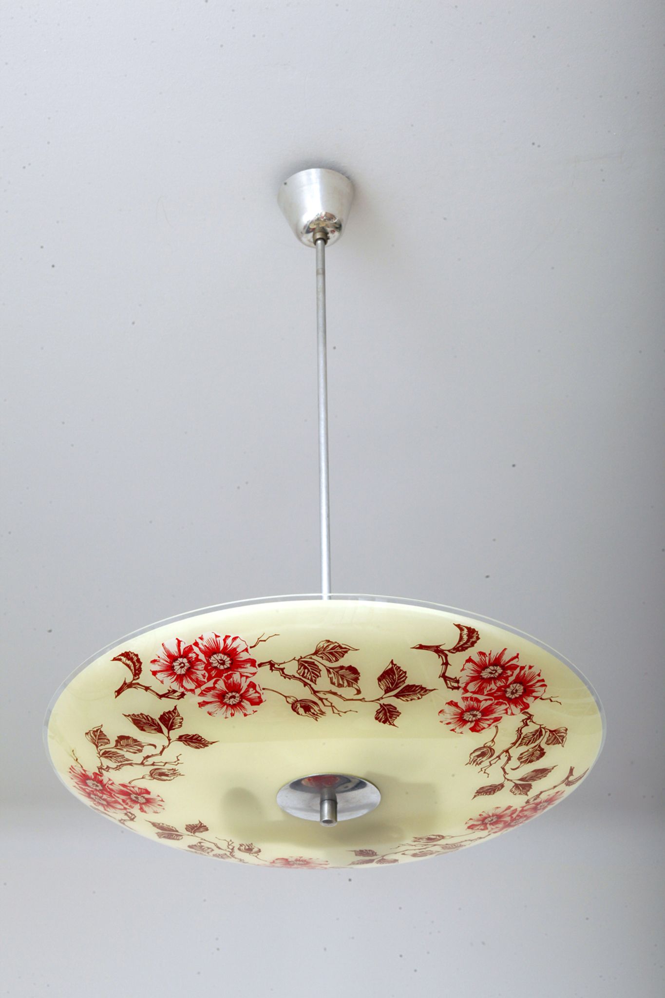 Glass ceiling lamp, Czechoslovakia, 60's