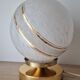 White Clichy Glass Globe Touch Lamp