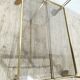 Mid-Century Folding Bar Cart – Brass and Ribbed Plexiglass – 1960s