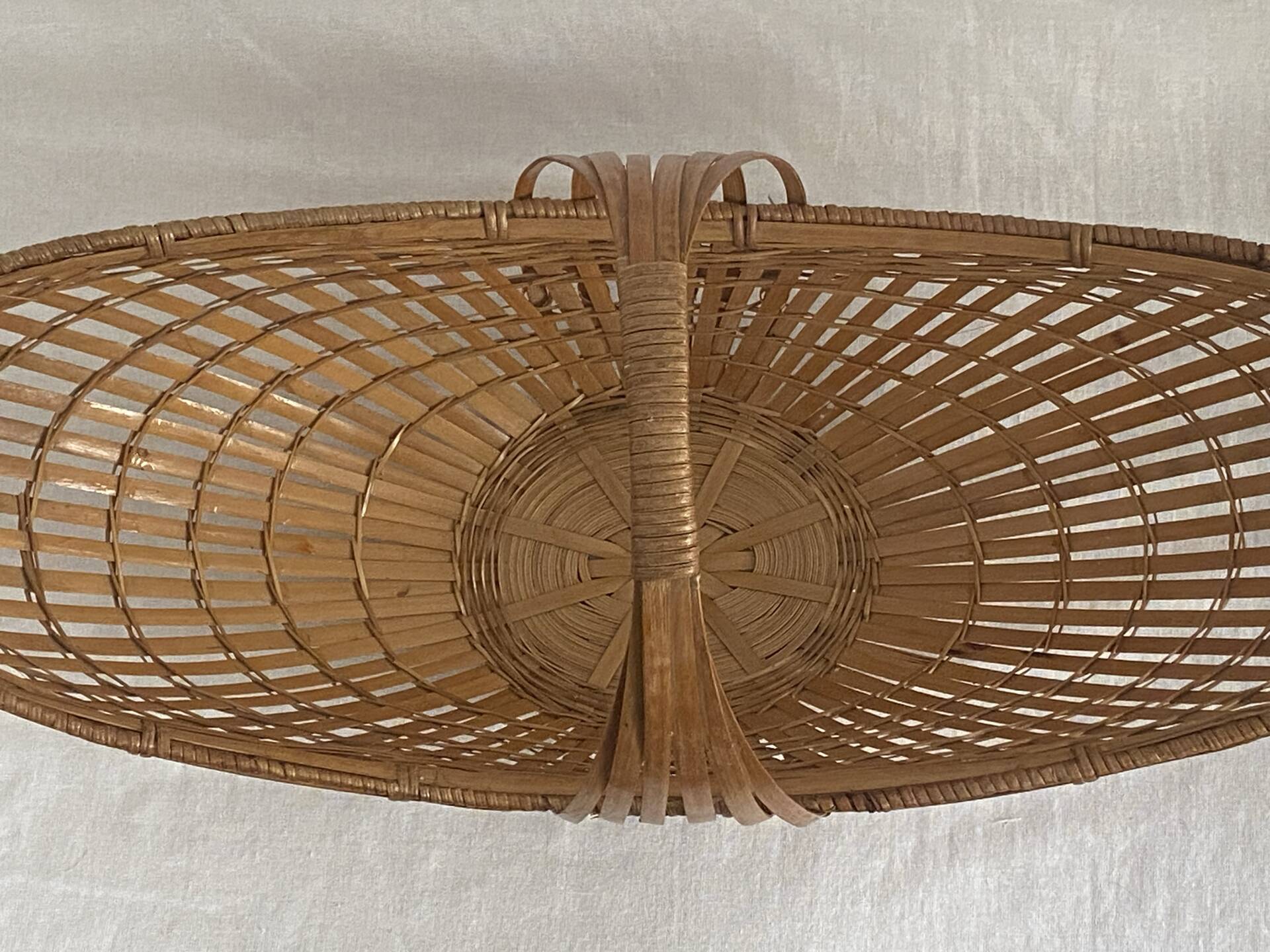 Large wicker flower basket