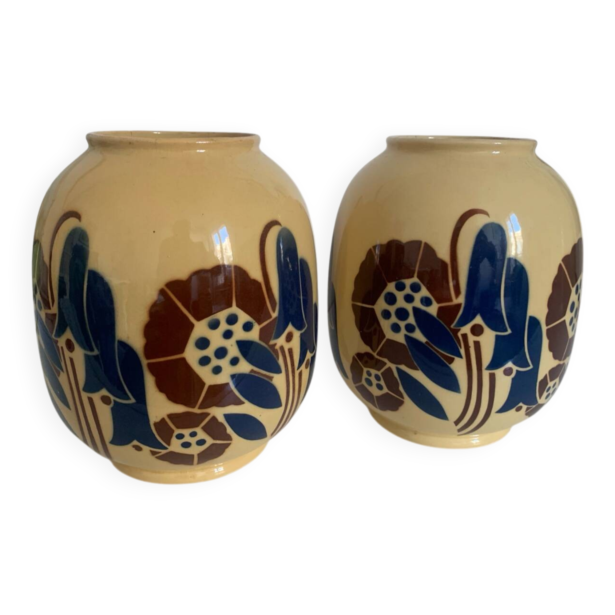 Pair of Art Deco vases from Luneville
