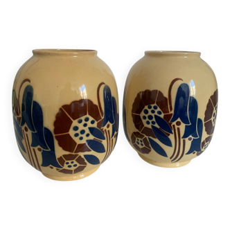 Pair of Art Deco vases from Lunéville