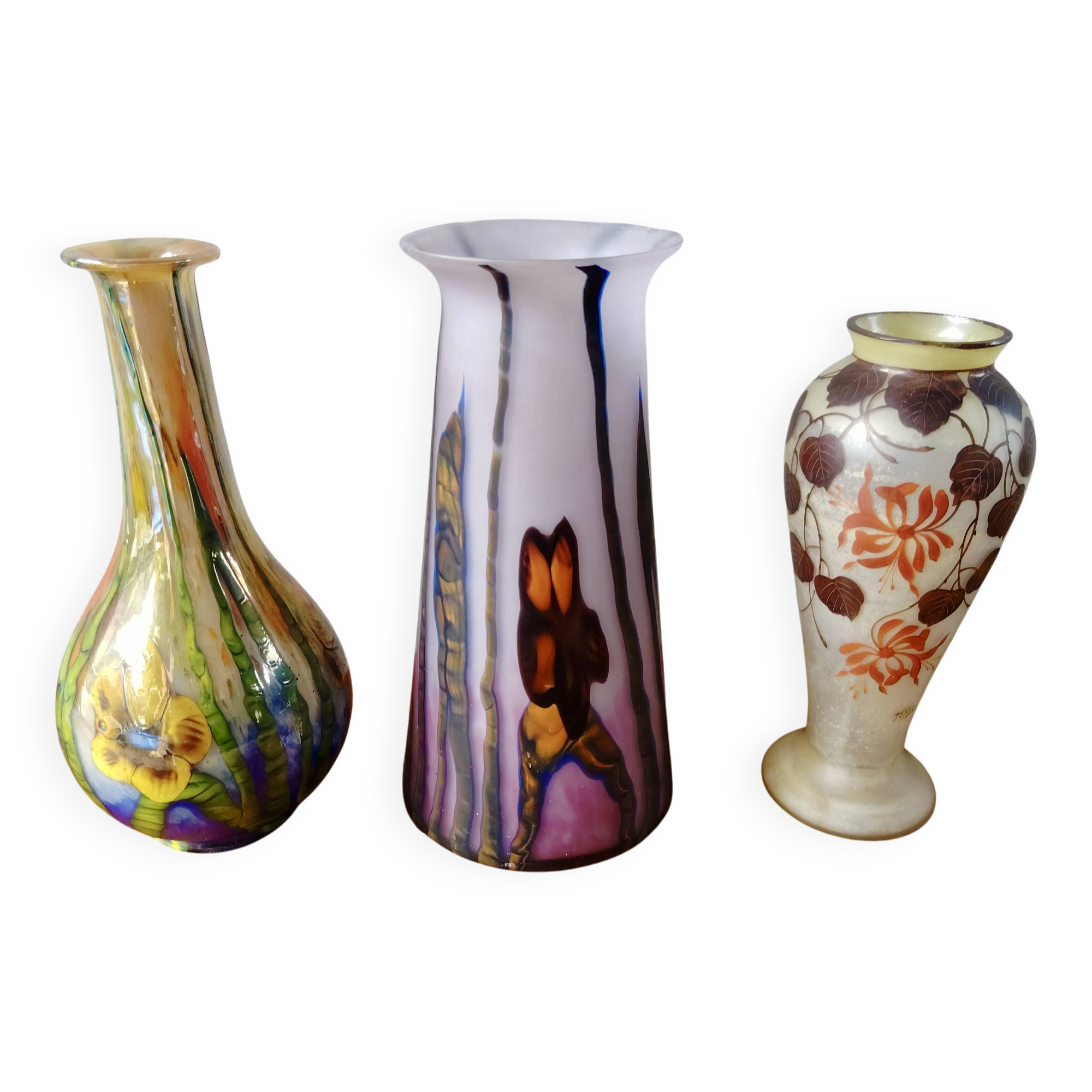 Set of 3 Art Deco vases