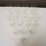 8 Anciens Verres à Pied Art Déco