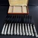 Box of 12 table knives – Silver metal and stainless steel