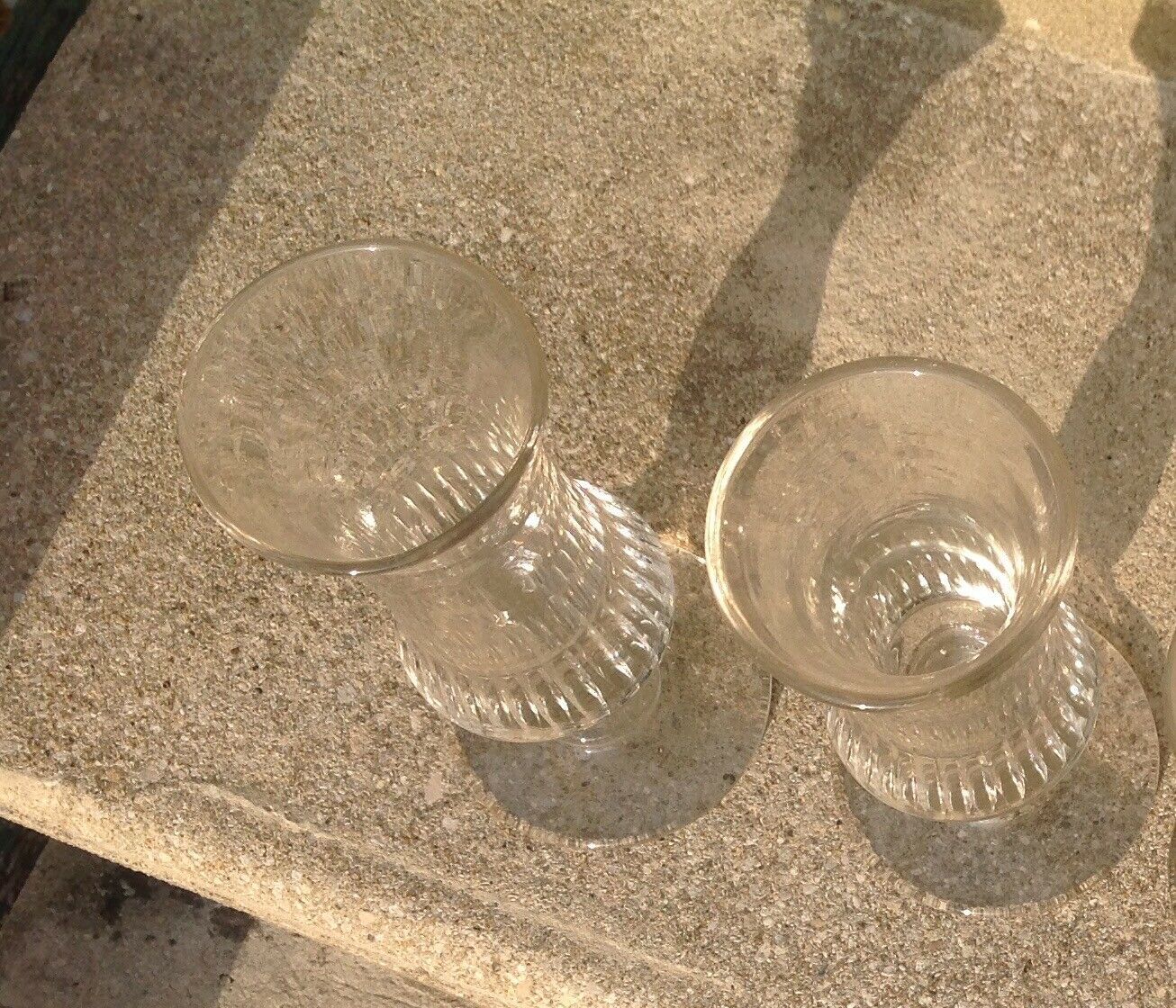 Louis Philippe glasses with white wine 19th glass blown
