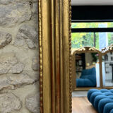 Louis-Philippe mirror gilded with gold leaf, mercury glass, 97.5cm