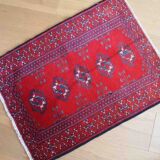 Vintage handmade Turkoman rug 58cm x 79cm 1970