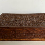 Carved wooden box