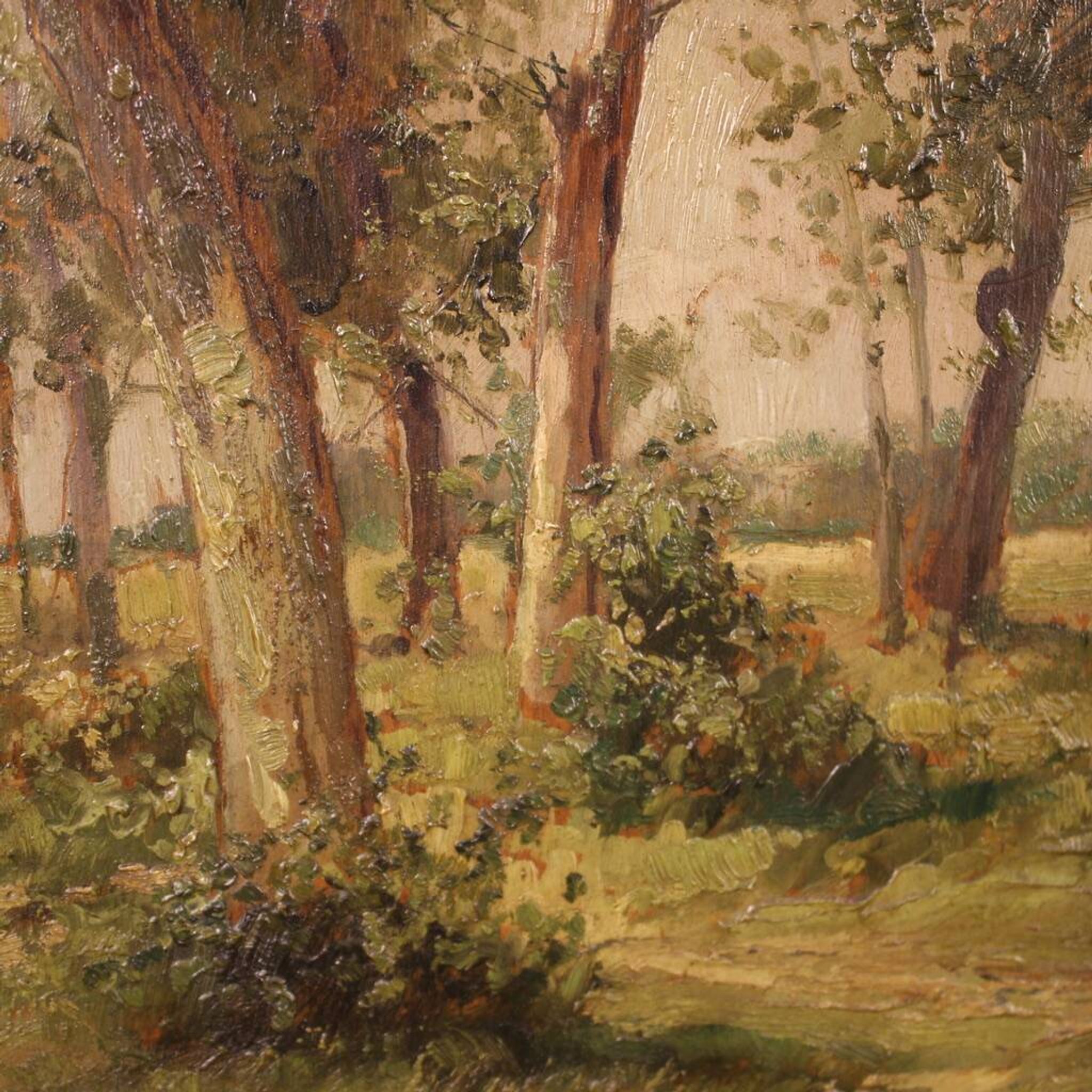 Tableau paysage italien signé M. Gheduzzi des années 40