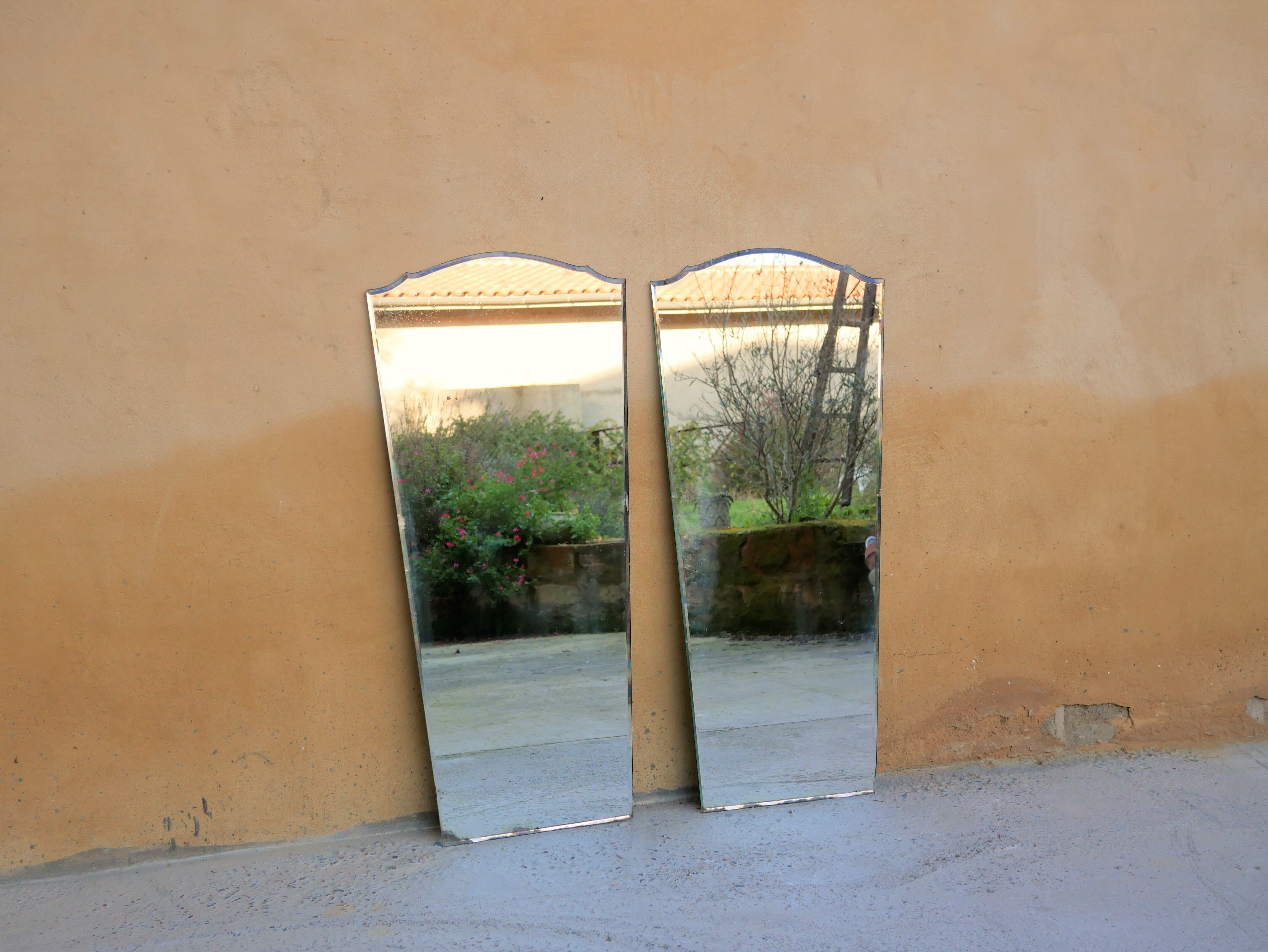 Miroir biseauté Art Déco 90cm x 40cm