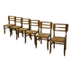 Set of 6 oak chairs in the style of Pierre Cruège 1940s.
