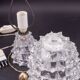Elegant Table Lamp in Rostrato Murano Glass Vase for Barovier & Toso, 1940s